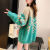 奈加图（NAIJIATU）超仙200斤时尚开衫女加厚韩版慵懒风秋冬毛衣针织衫外套 绿色 XL(120-140斤)