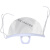 千井口罩适用于专用厨师透明微笑厨房定制食堂塑料餐饮餐厅防雾口水飞 白色防雾1盒10个(可循环使用)