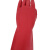 海斯迪克 加厚乳胶手套 加长清洁劳保手套 红色38cm长 L码