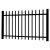 妙普乐铁艺围栏 （源头工厂）锌钢围墙护栏网铁艺围栏热镀锌防护栏杆工 黑色1.0米高2根横梁厚款 横杆40