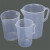 赫钢 实验室塑料量杯 带刻度塑料量杯 手柄刻度量杯 透明液体量杯 250ml 个