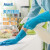 安思尔（Ansell）13-382 家务手套厨房洗碗清洁植绒衬里防水耐油天然橡胶手套 粉色 L码/大码 1副装