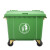 舒蔻 加厚物业小区公用室外环保分类塑料带盖医疗环卫户外垃圾桶大容量商用 绿色1100L
