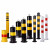 筑采（ZHUCAI）警示铁立柱 50cm 黄黑色 可活动款 送膨胀螺栓
