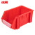 冰禹 BY-2377 加厚组立式物料盒 斜口螺丝收纳盒 零件盒工具盒 红 600*400*220