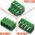 嗣音3.5接线端子2EDG插拔式pcb凤凰端子3.5mm弯直针座电路板插头绿色 3.5MM-4P 单独弯针座 (10只)