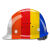 HKNA汇冠建筑工地施工人安全帽程加厚防砸ABS劳保玻璃钢头盔定制印字 V型红色ABS