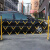 定制适合玻璃钢绝缘伸缩管式围栏电力安全施工围栏可移动护栏幼儿 黑黄1.2*3米