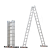 筑华工品 折叠梯子加厚铝合金 4折6布 人字梯3.3米 直梯6.8米 一个价