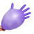 塞莫诗一次性丁腈手套加厚型 100只/盒 紫色N910VI 中号M码
