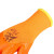 牛郎星劳保手套胶皮手套 防滑耐磨舒适  户外防护手套毛圈保暖加绒手套 橙色 10付/包