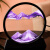 流沙画摆件创意艺术沙漏客厅办公室酒柜电视柜家居装饰品礼物 台灯流沙画-紫色 0cm
