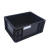 欧曼 防静电箱防静电物流箱加厚黑色导电箱电子元件物料盒 400*300*170mm 无盖