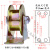 ONEVAN轨道轮 V型角铁滑轮轴承重型槽轮U型H型推拉移门钢丝导轨定向轮子 彩钢1.2寸 H型轮(槽宽11mm)