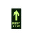 腾驰（CT）安全出口地贴 中英文图示版指示牌 小心台阶地滑 荧光耐磨疏散标识反光贴 安全出口直行6片装