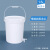 加厚水桶螺旋盖塑料桶圆桶五金配件周转桶带盖20升25L30公斤 螺旋桶18L+配龙头