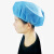 盖歇茂（GXM）一次性无纺布头套工厂车间防尘帽条形帽头罩双筋100个/包装蓝色企业定制款