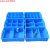 塑料盒零件盒分格箱分类盒子五金工具箱多格箱螺丝盒收纳盒周转箱 D12格蓝/外440*320*84