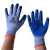 手套劳保耐磨工作防水防滑浸塑防酸耐油加厚线工地干活手套 左右手300-1蓝色 12双