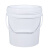 加厚塑料桶圆桶密封带盖油漆涂料桶5/20升公斤小桶水桶空桶食品级 1L白色-带提手