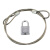 钢丝绳锁304不锈钢 钢丝绳防盗锁链包胶压制电瓶车锁行李箱头盔锁 2毫米粗1.2米+锁