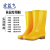 宏益飞 雨鞋 高筒食品雨靴 食品厂专用防滑防水鞋 白色黄色卫生工作胶鞋水靴 短筒黄 36 