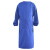 立采  长袖防水围裙 蓝色 均码  劳保反穿衣  防水布围裙  防水布罩衣 1件价
