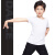 羞莎（xiusha）儿童舞蹈服男童中国舞蹈演出服男孩跳舞服套装形体运动演出服装 黑色短袖套装-莫代尔 120码 (身高120-130cm)