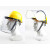 安全帽电焊烧焊氩弧焊焊工防尘防护面罩焊帽全脸电焊防护用品 绿膜pc防护面屏2片