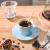 CLITON欧式咖啡杯拿铁杯挂耳陶瓷办公室杯碟套装早餐牛奶杯一杯一碟一勺