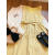 ZEDR春天穿的半高领打底针织衫女套头蕾丝边衬衫V领背心连衣裙两 杏色衬衫 S