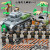 乐高二战军事美军M4A1谢尔曼坦克履带式装甲车男孩子拼装玩具礼物 德军山猫坦克18人+碉堡