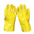 久瑞 JSH043 加厚浸胶防滑耐酸碱劳保手套 黄色浸胶手套 5双装 