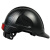 达林韦尔 碳纤维纹路 工地盔 安全帽 ABS工业防砸防撞工程建筑 国标 印字 Q20X亚黑 
