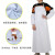 胜丽 围裙加套袖 PVC 防水耐油耐酸碱洗车水产加工套装 BPW802 +APW802 白色 1套装