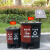脚踏干湿垃圾桶小号可回收有害四色幼儿园室内上海垃圾分类垃圾桶 15升单桶：咖色湿垃圾 脚踩开盖