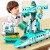 TOYS JIAYIHONGQI列车机甲超人变形合体儿童机器人男孩3-4-5岁火车动车玩具 【绿】变形机器人JY675- 19