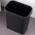 欧润哲 垃圾桶 12L长方形黑色压圈无盖直投方桶办公室废纸桶客厅卧室商用写字楼垃圾篓卫生间纸篓
