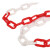 聚远 JUYUAN 塑料红白链条反光警示柱隔离链安全防护链3米 1条