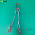 定制钢丝绳吊具起重吊具组合压制吊装钢丝绳吊钩吊具起重索具两腿 2T2腿2m 钢管钩
