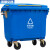 富都华创 户外大型环卫垃圾桶移动垃圾车带轮带盖垃圾箱 可回收物660升 FDHC-LJC-8