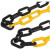 聚远 JUYUAN 塑料黑黄链条警示柱隔离链安全防护链3米 1条价