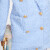 Balmain     双排扣圈圈呢西装式外套奢侈品潮牌P00796411 蓝色 XL