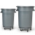 定制圆形垃圾桶商用大容量带轮子大号户外环卫厨房餐饮泔水桶 超宝167L带滑轮
