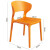 全品屋餐椅塑料椅子家用凳子网红餐厅加厚靠背椅宽背椅餐桌椅 pp加固-暖白色 整装发货
