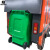 鼎洁盛世 240升加厚款绿色塑料垃圾桶环卫可回收桶带盖带轮挂车
