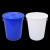 定制适用大垃圾桶带盖分类大号商用厨房酒店户外环卫厨余塑料圆桶160L 60L蓝色单桶送袋子