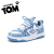 TALKING TOM会说话的汤姆猫鞋子男2024新款小众设计感鞋子女学生情侣面包板鞋 牛仔蓝 36