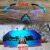 骑行变色眼镜风镜护目镜男摩托车运动跑步防雨防风防尘防护太阳镜 第二代黑蓝变蓝
