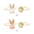 osewaya戒指组合日系爱丽丝仙境少女可爱兔子尾戒首饰新款女生礼物 粉色